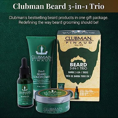 Clubman Pinaud 3-in-1 Trio Beard Kit