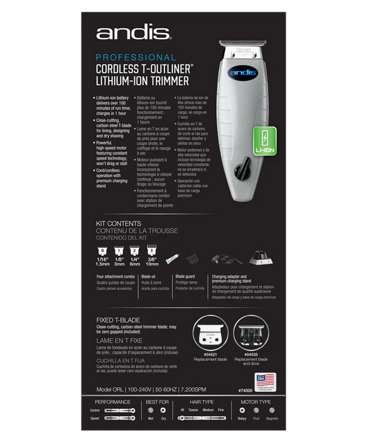 Andis Cordless T-Outliner Li Trimmer (74000)