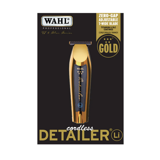 Wahl Professional 5 Star Gold Magic Clip Cordless Clipper (8148-700) + Cordless Detailer LI Trimmer Value Set (8171-700)