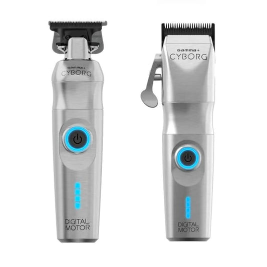 Gamma+ Cyborg Cordless Trimmer + Clipper Value Set (GP401S/GP604M)