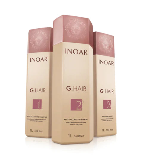 Inoar Professional G. Hair Smoothing Keratin Treatment Kit (3 x 1L/33.8oz)