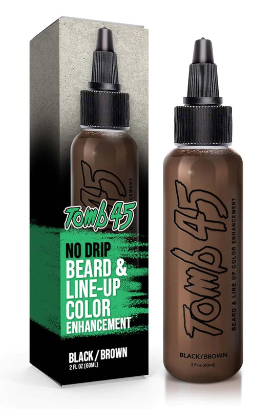 Tomb45 No Drip Enhancement Color for Beard & Line Up - Black/Brown