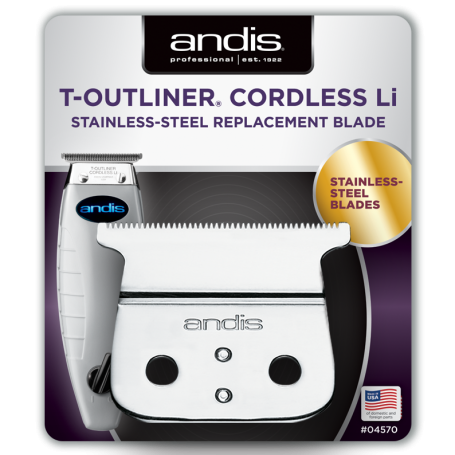 Andis Cordless T-Outliner LI Stainless Steel Replacement T-Blade