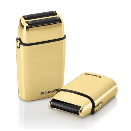BaByliss PRO Gold &amp; Black FX Collection Metall-Akku-Einzel- und Doppelfolienrasierer-Set – limitierte Auflage