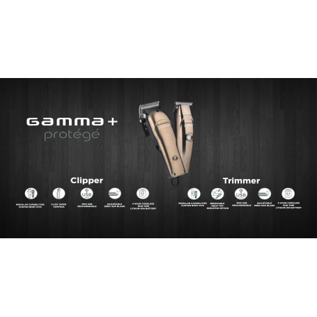 Gamma+ Protege Cordless Clipper & Trimmer Combo - Metallic Matte Gunmetal